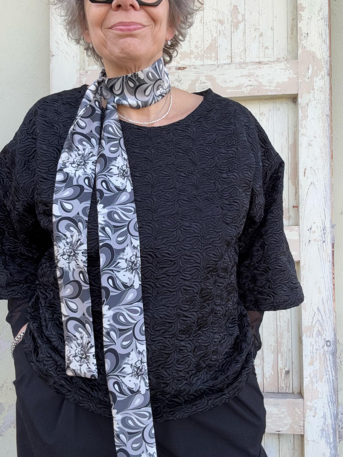 Camicia pizzo broccato 