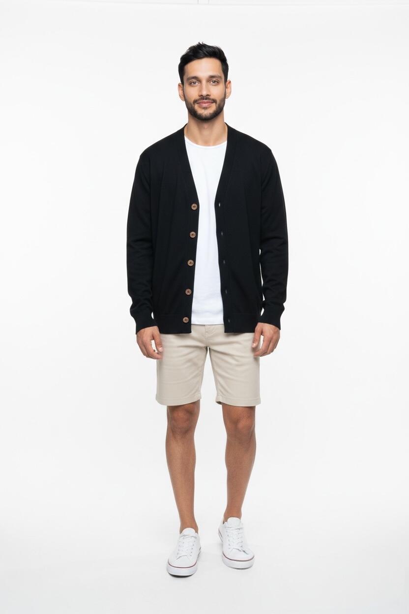 Over-d Cardigan Raglan Nero