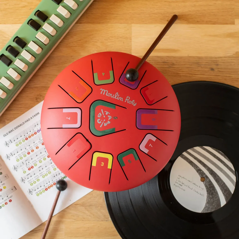 Tamburo armonico in metallo rosso