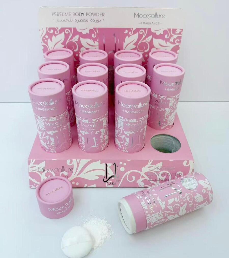 MOCMALLURE TALCO CON GLITTER + SPUGNA (Dupe Yara) (Conf. da 12 pezzi)