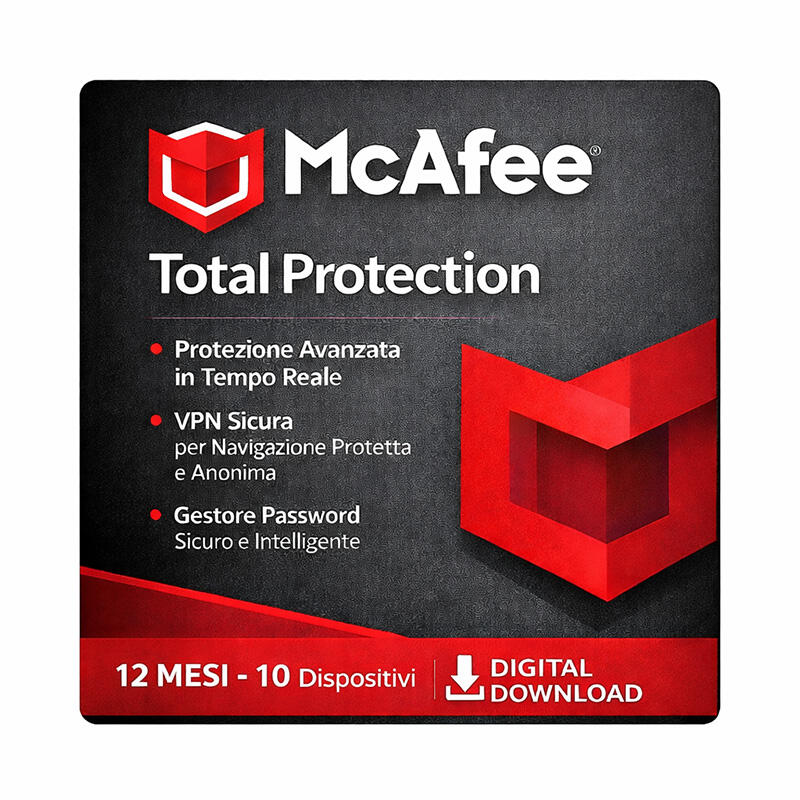 McAfee Total Protection | 10 Dispositivi | 1 Anno