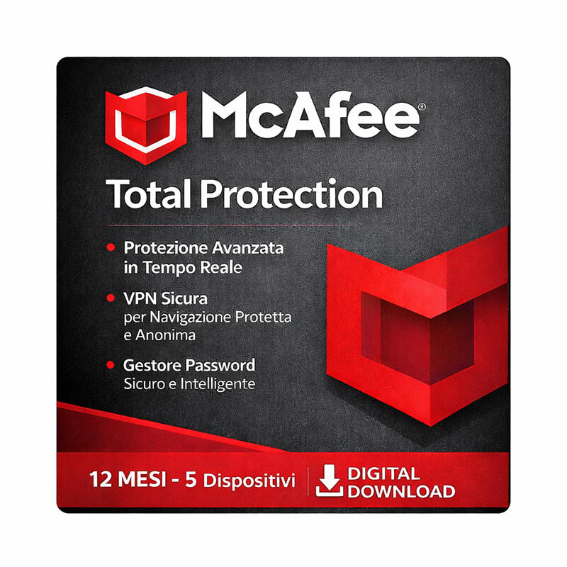 McAfee Total Protection 2026 | 5 Dispositivi | 1 Anno