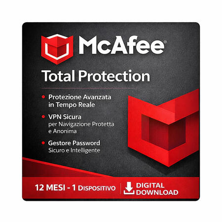 McAfee Total Protection 2026 | 1 Dispositivo | 1 Anno