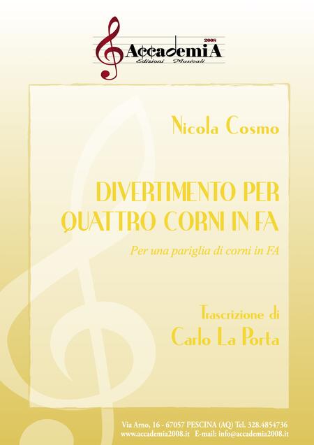 DIVERTIMENTO PER QUATTRO CORNI IN FA - Carlo La Porta / Nicola Cosmo