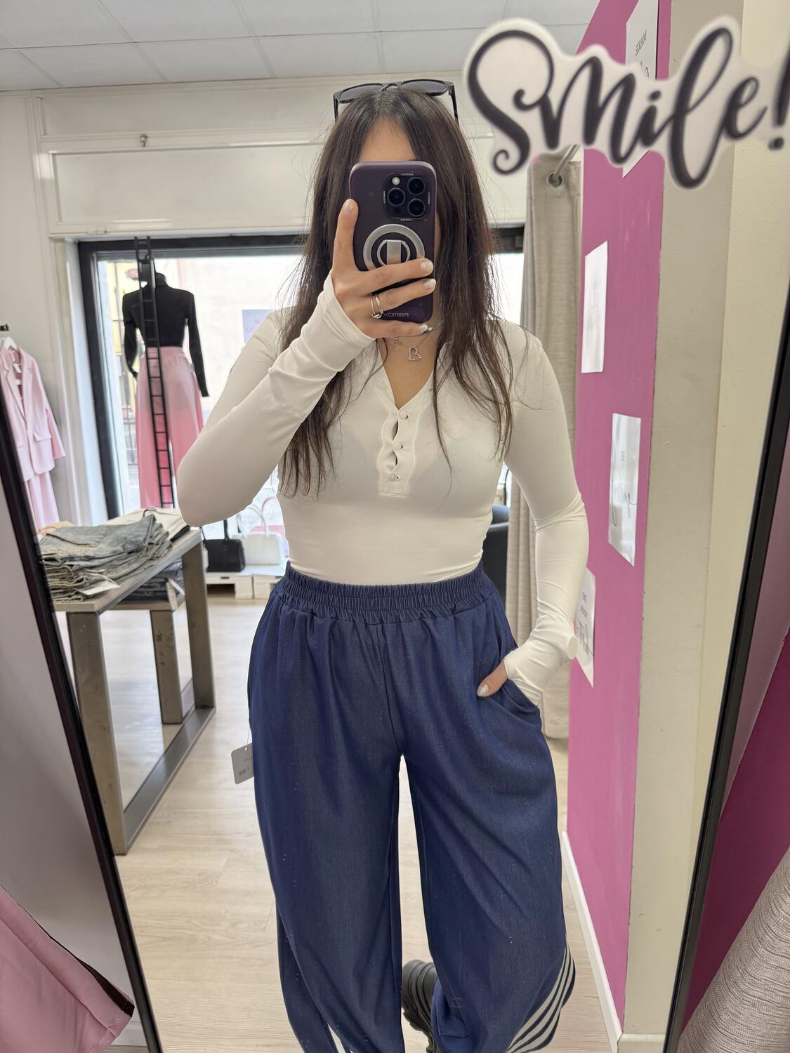 NOVITÀ Panta baggy effetto denim