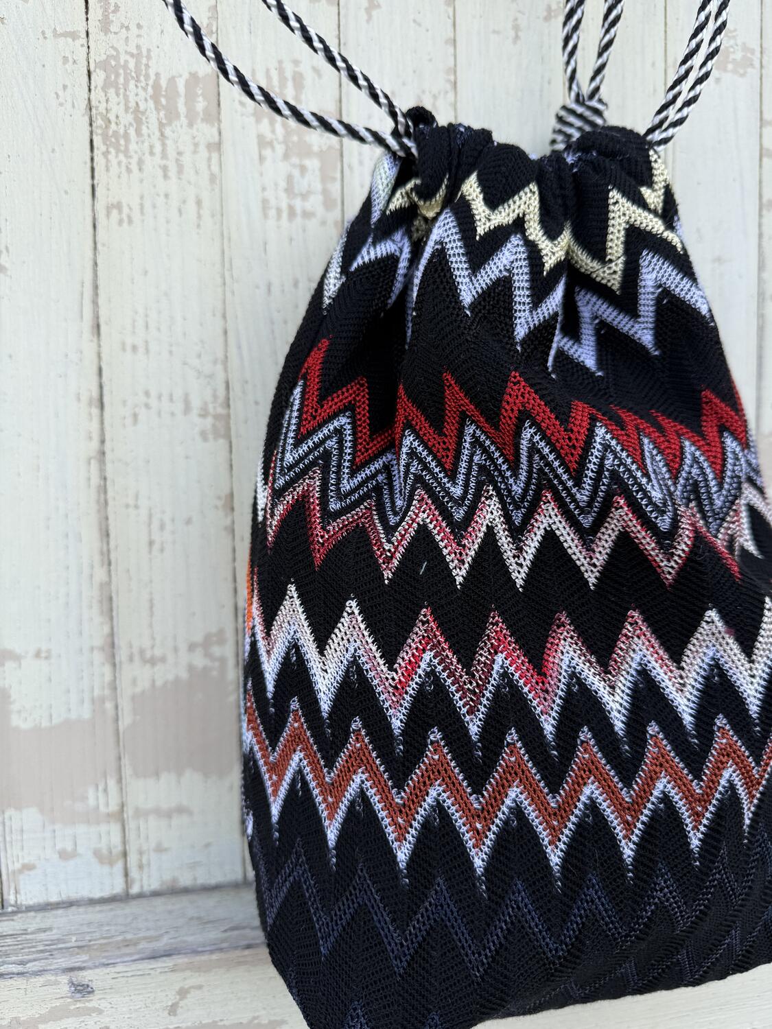 Secchiello  zig zag  nero