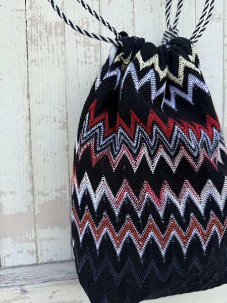 Secchiello  zig zag  nero