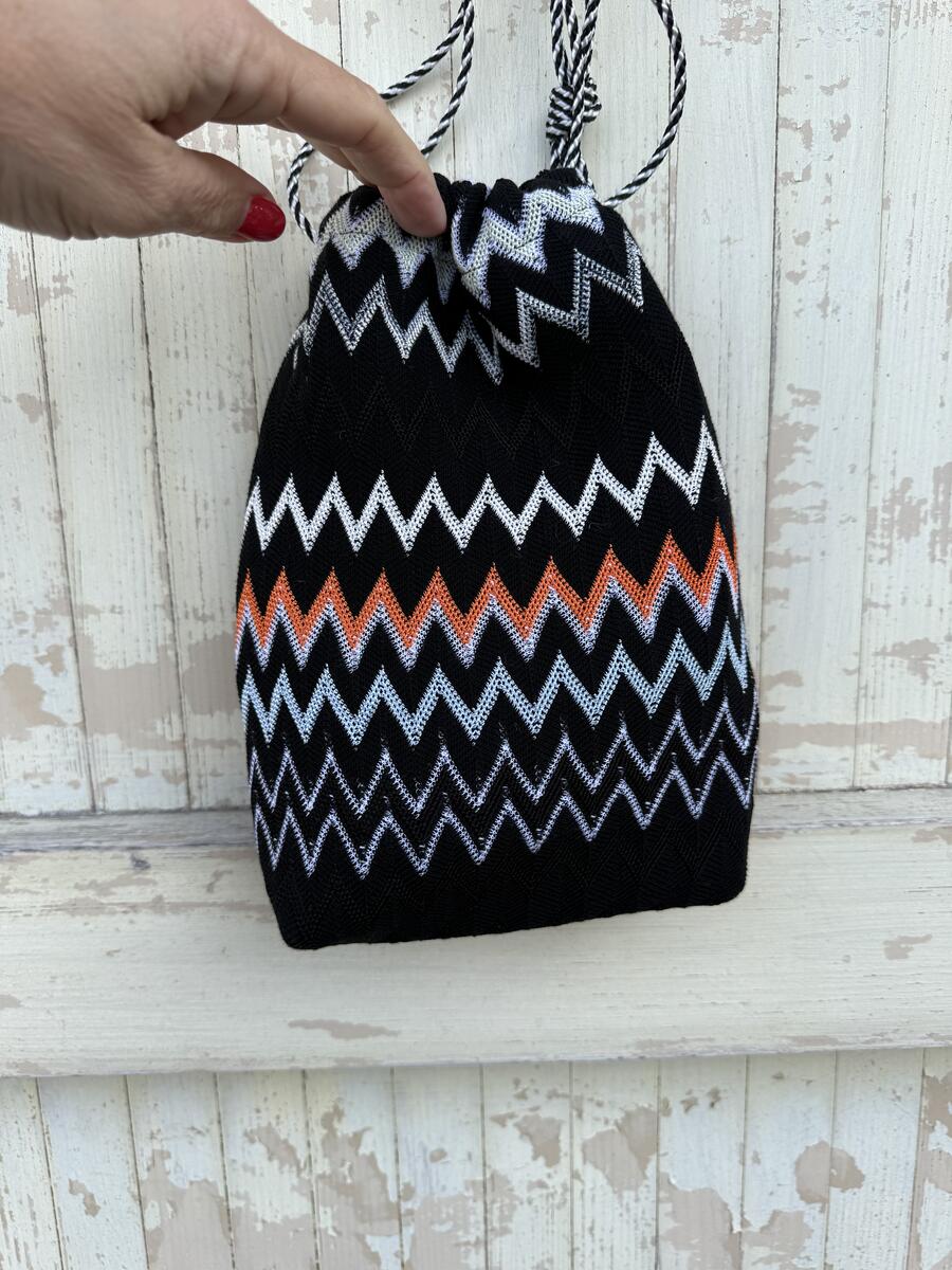 Secchiello  zig zag  nero