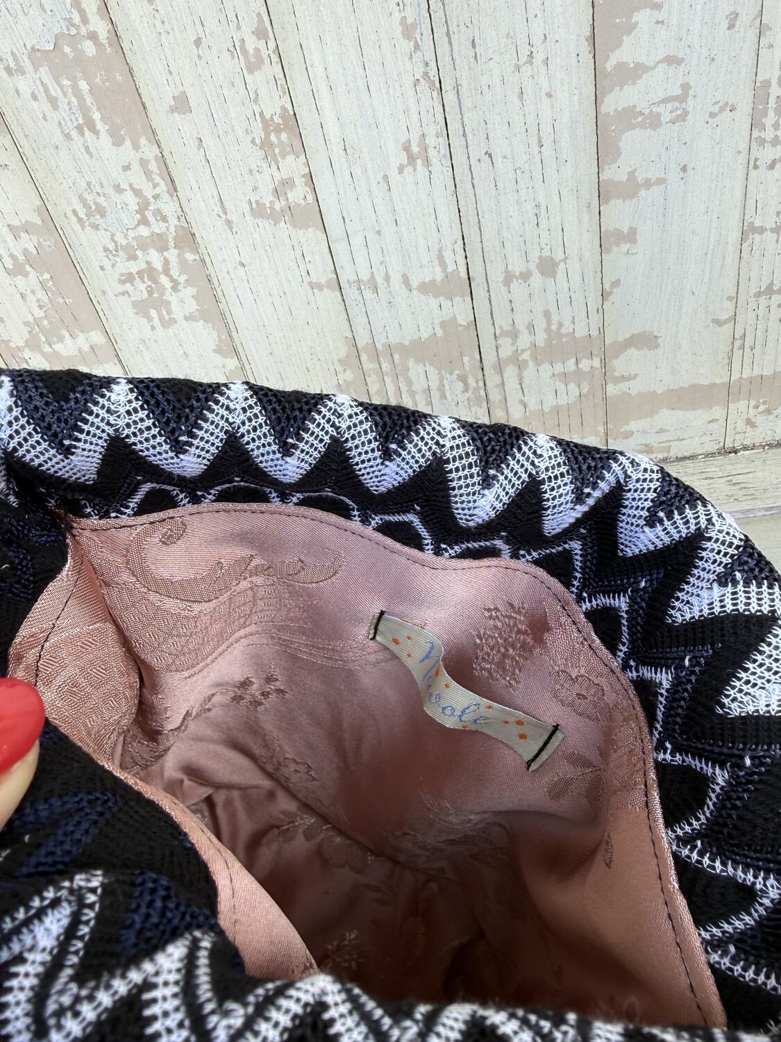 Secchiello  zig zag  nero