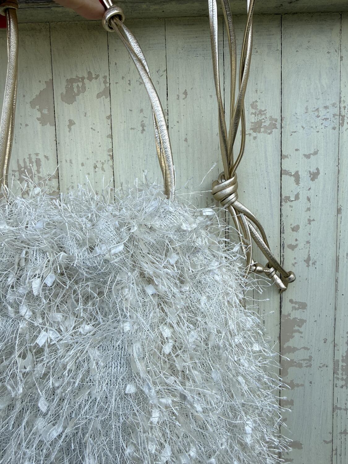 Secchiello  lavorazione effetto piuma