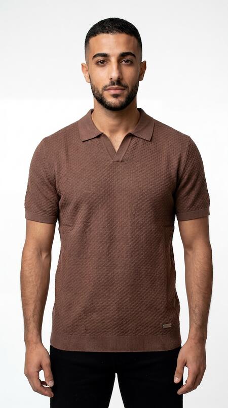 Gianni Lupo Polo Microfantasia Tabacco