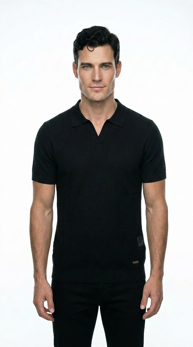 Gianni Lupo Polo Microfantasia Nero