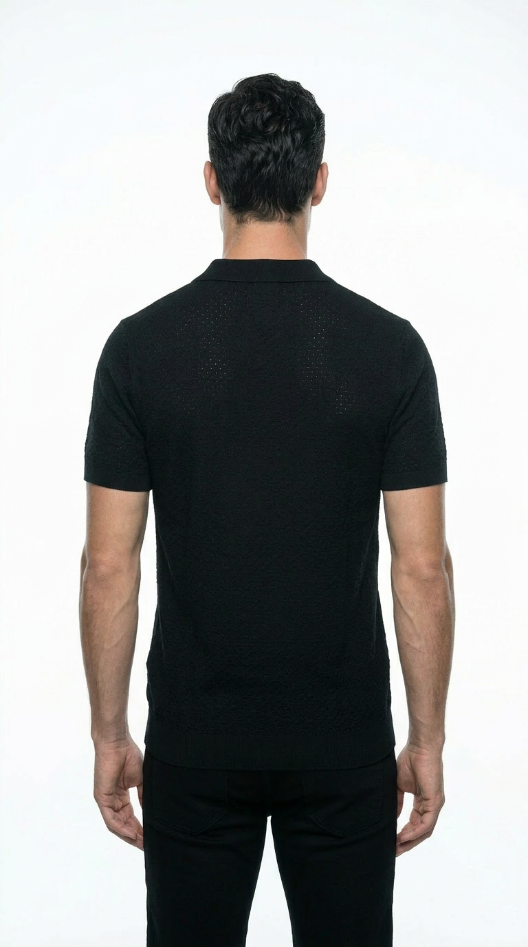 Gianni Lupo Polo Microfantasia Nero