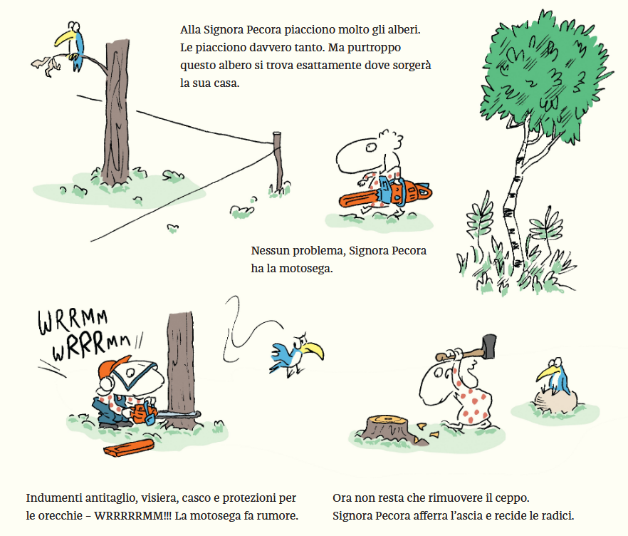 Sega, martella, costruisci. La nuova casa per Signora Pecora