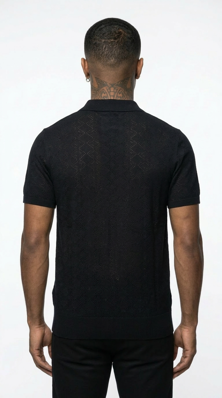 Gianni Lupo Polo Rombi Nero