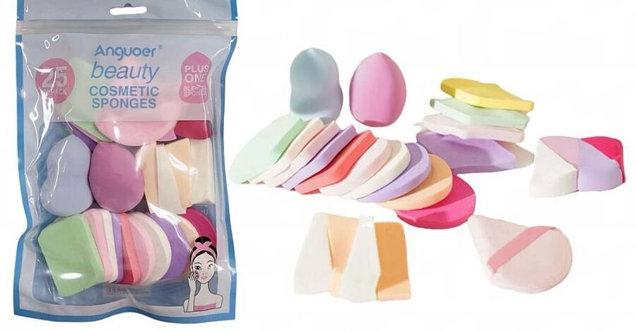 ANGUOER BEAUTY SPUGNETTE KIT DA 25 PEZZI (Conf. da 12 kit)