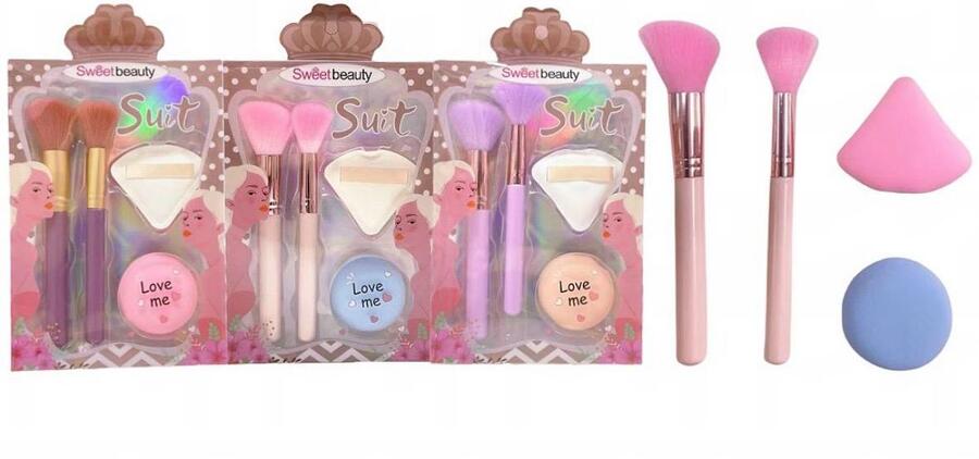 SWEETBEAUTY SUIT KIT DI PENNELLI + SPUGNETTE (Conf . da 12 kit)