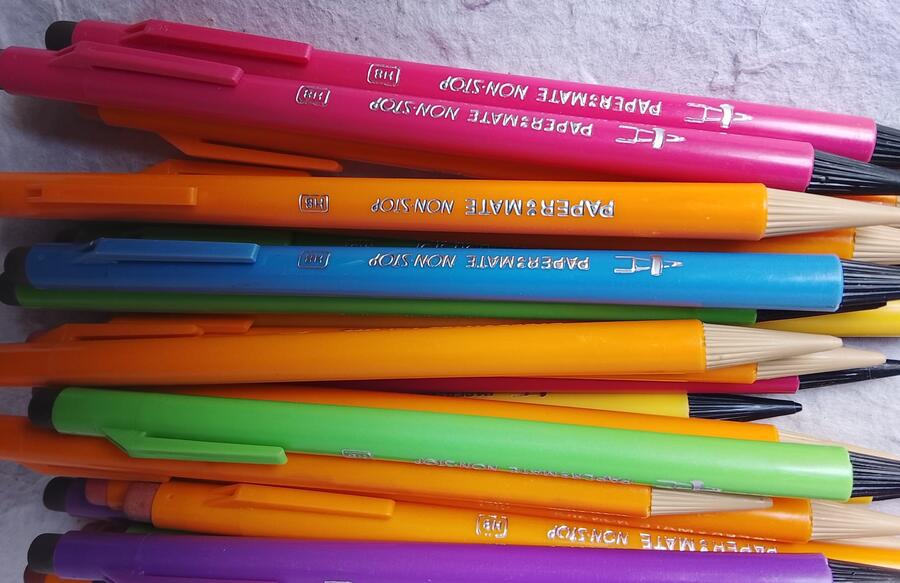 12 Matite Meccaniche Paper Mate "Non-Stop" HB – Stock Storico (Vintage)