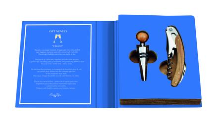 Easy Life - Set Vino Gift Novels – Cofanetto Libro con Cavatappi e Tappo Vino