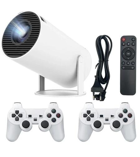 CONSOLE PROIETTORE ULTRA HD CON 1000 GAMES E TV STICK WIFI SMART TV 2 JOYSTICK