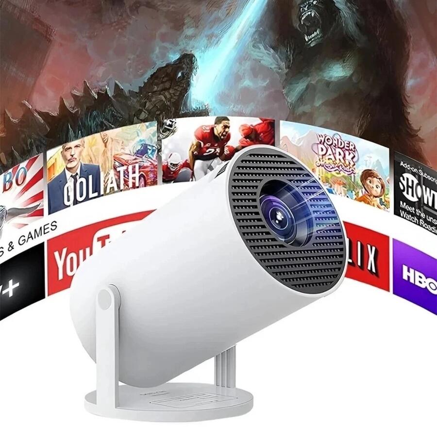 CONSOLE PROIETTORE ULTRA HD CON 1000 GAMES E TV STICK WIFI SMART TV 2 JOYSTICK