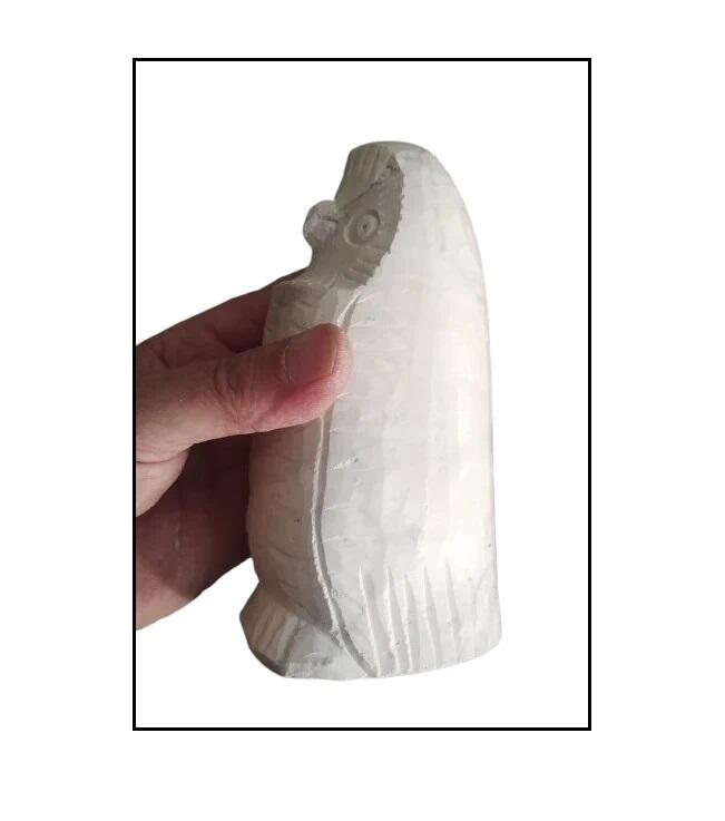 Set 3 Aquile in Pietra Saponaria Intagliate a Mano – Sculture Artigianali Uniche – H 15 cm