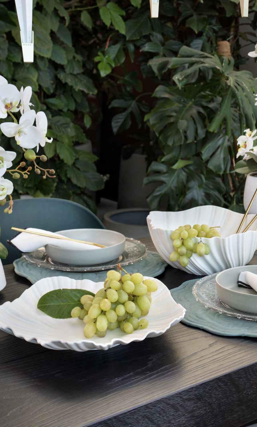 Henriette - Centrotavola Tourbillon bianco