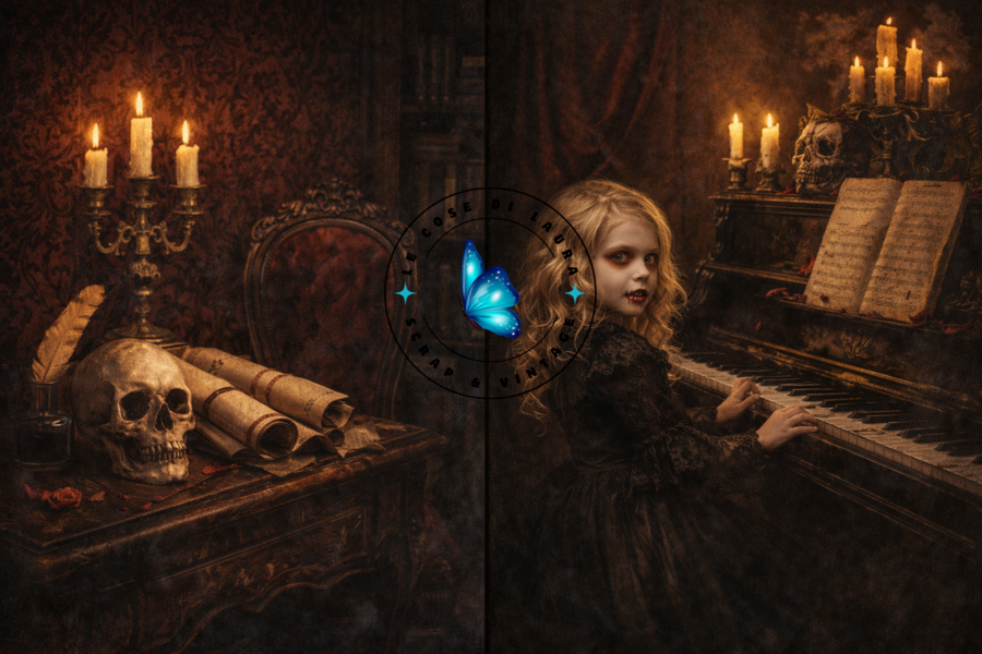 🩸 MIDNIGHT CHRONICLES Kit Digitale Junk Journal – Atmosfere Gotiche e Vampiri