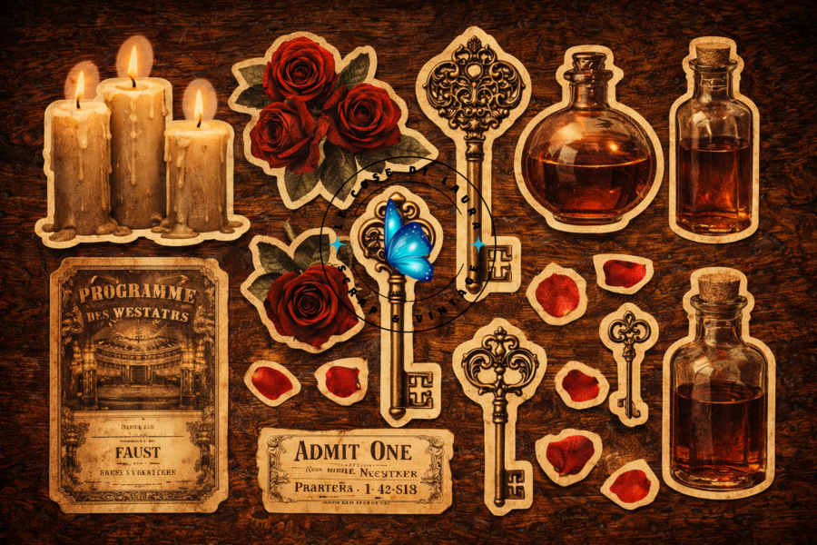 🩸 MIDNIGHT CHRONICLES Kit Digitale Junk Journal – Atmosfere Gotiche e Vampiri