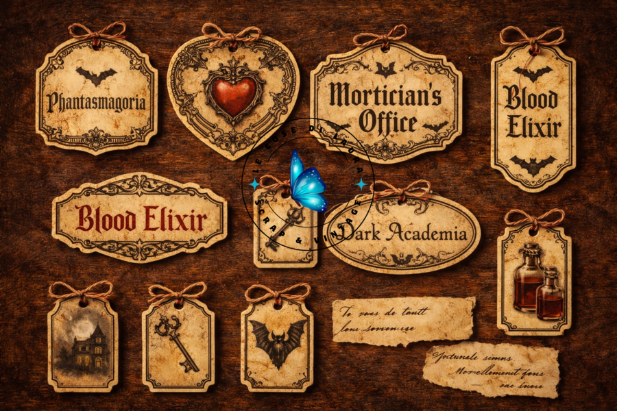 🩸 MIDNIGHT CHRONICLES Kit Digitale Junk Journal – Atmosfere Gotiche e Vampiri