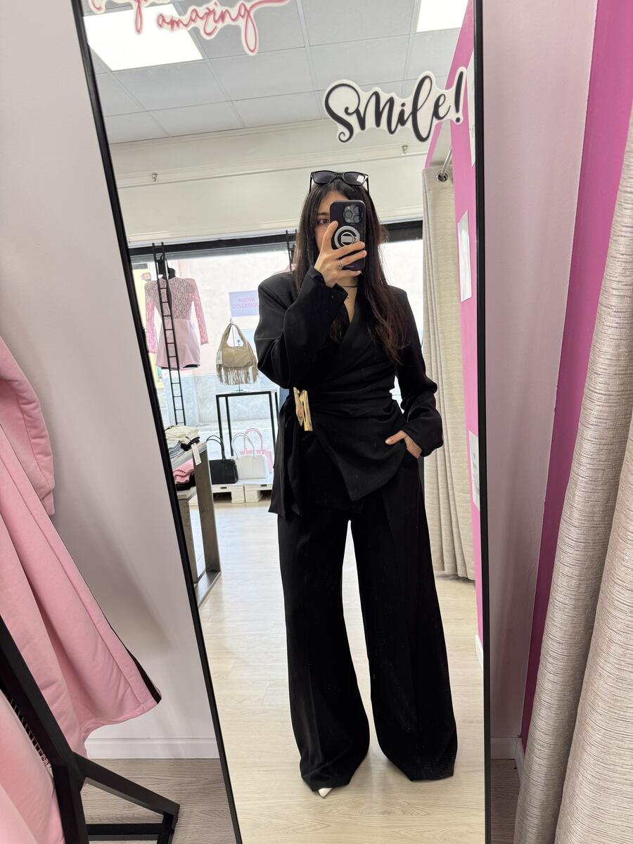 NOVITÀ Completo giacca dettaglio oro & pantalone palazzo