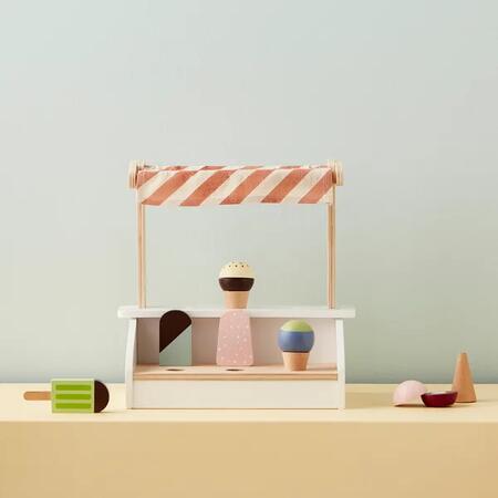 Set di gioco con banco del gelato.