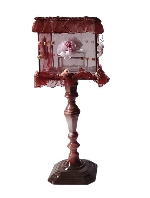 6 Lumi Shabby Chic – Portacandela con Fiori e Tulle – Design Romantico