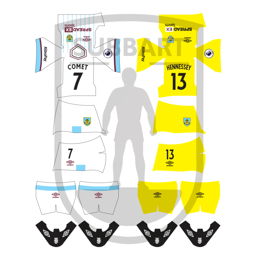 DECALS BURNLEY AWAY 2021/22