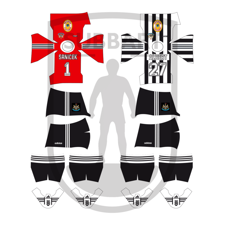 DECALS NEW CASTLE 1995/96