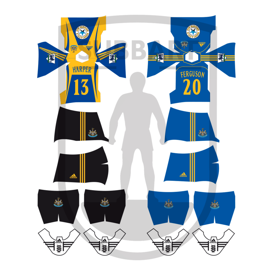 DECALS NEW CASTLE AWAY 1989/99