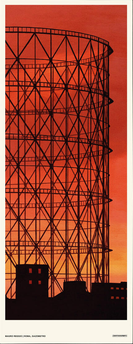 Santomanifesto, stampa fine art 35x85 cm: Gazometro