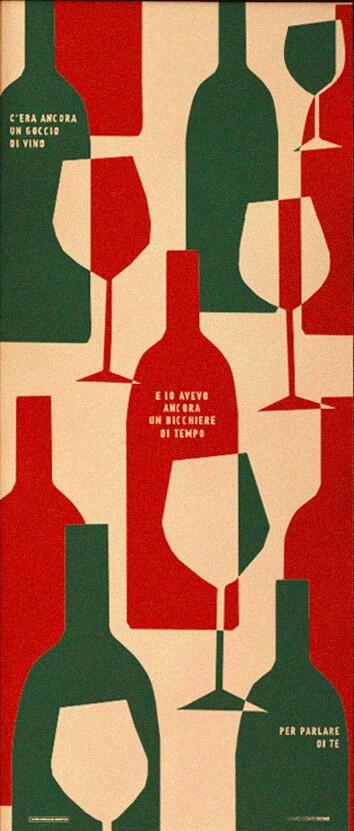 Santomanifesto, stampa fine art 35x85 cm: Siamo Stati Bene - C'era ancora un goccio di vino