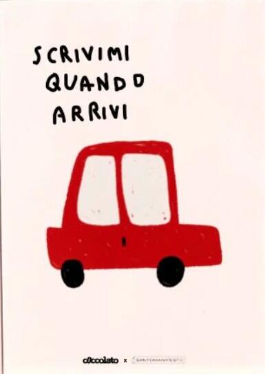 Santomanifesto, stampa fine art 29,7x42cm: Scrivimi quando arrivi