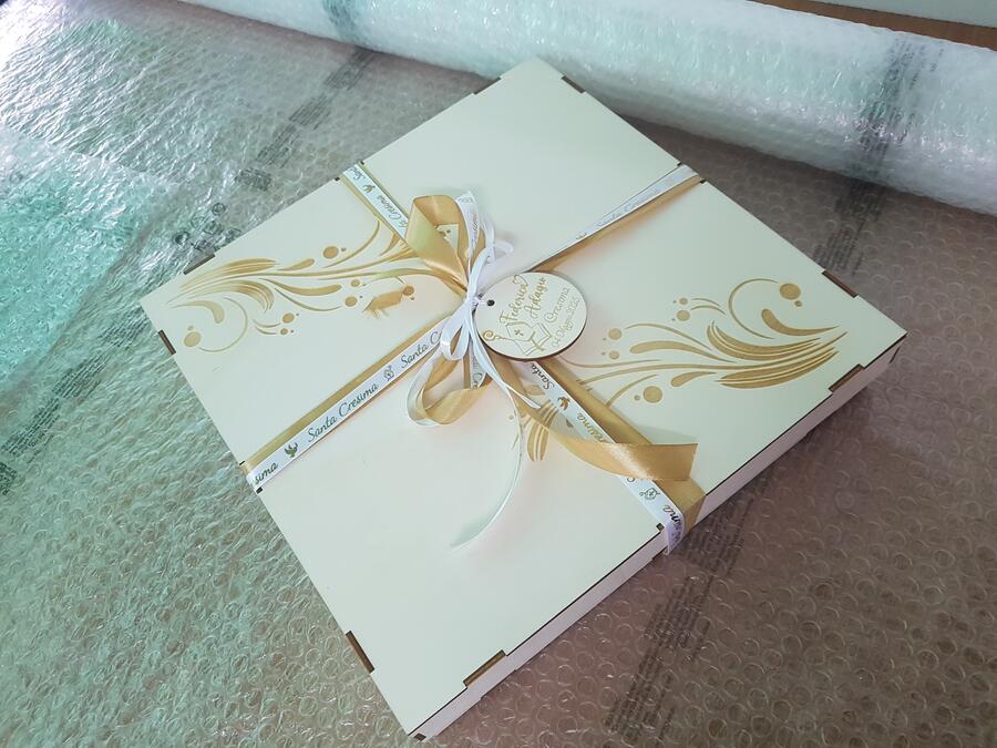 Orologio Calendario perpetuo 23cm legno+ cofanetto