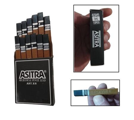 144 Mine ASITRA 0.5 H (12 Tubetti) - Vintage 1973 - Sigillate Prezzo Lire - NOS