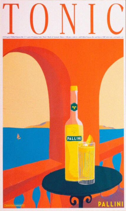 Santomanifesto, stampa fine art 40x60 cm: Pallini Tonic