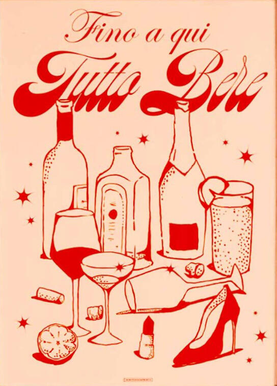 Santomanifesto, stampa fine art 50x70 cm: Fino a qui tutto bere (grande)