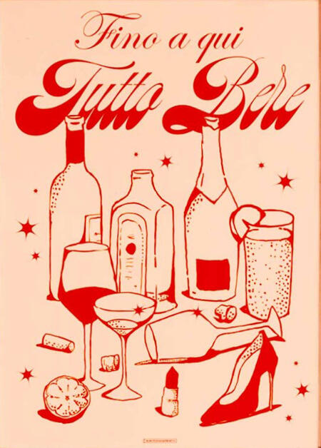 Santomanifesto, stampa fine art 50x70 cm: Fino a qui tutto bere (grande)