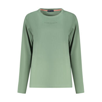 North Sails T-Shirt Maniche Lunghe Donna Verde Stampa in Rilievo Logo taglia L