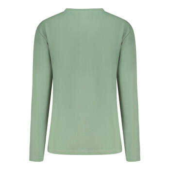 North Sails T-Shirt Maniche Lunghe Donna Verde Stampa in Rilievo Logo taglia L