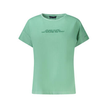 North Sails T-Shirt Maniche Corte Donna Verde Stampa in Rilievo Taglia 