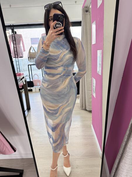 NOVITÀ Abito lungo a fantasia