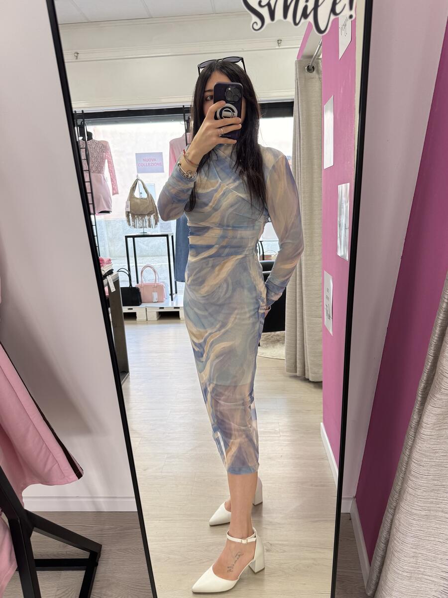 NOVITÀ Abito lungo a fantasia