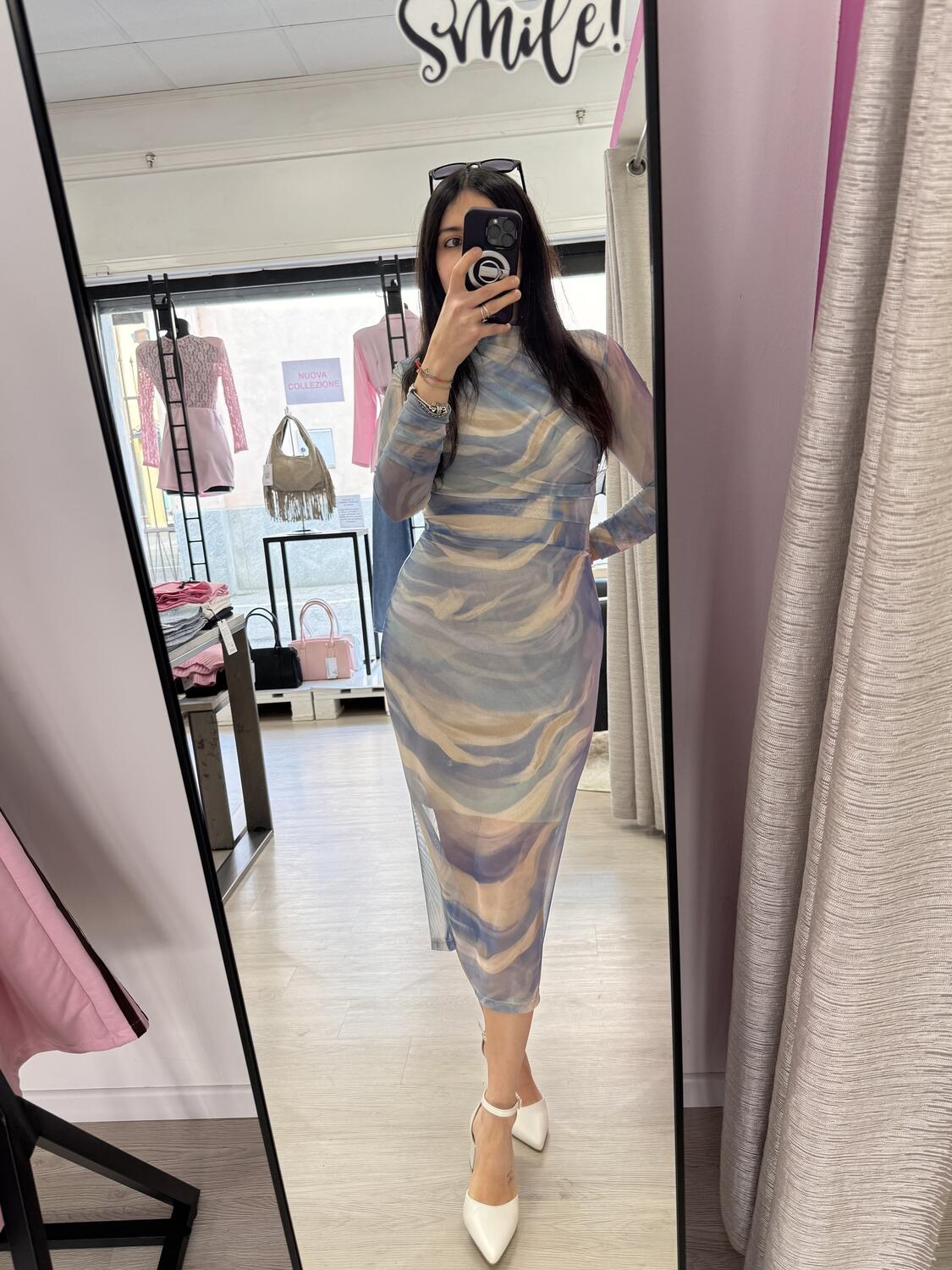 NOVITÀ Abito lungo a fantasia